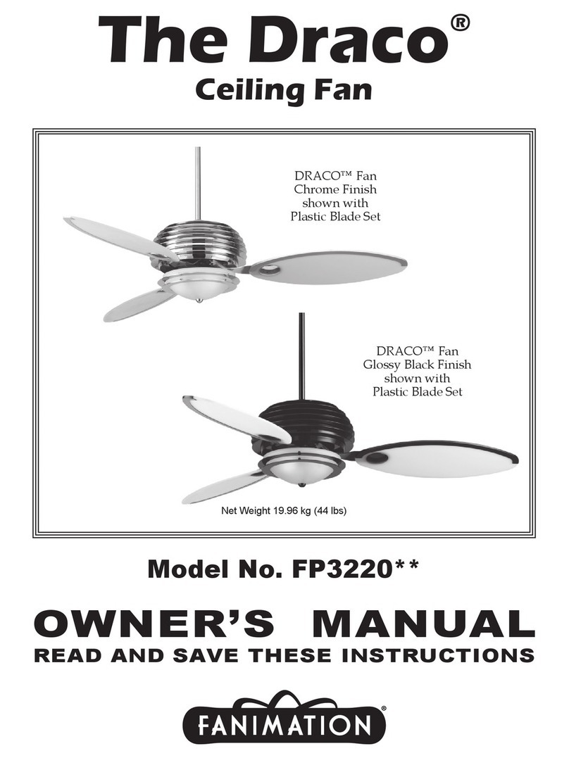 Fanimation Draco FP3220 Series User manual