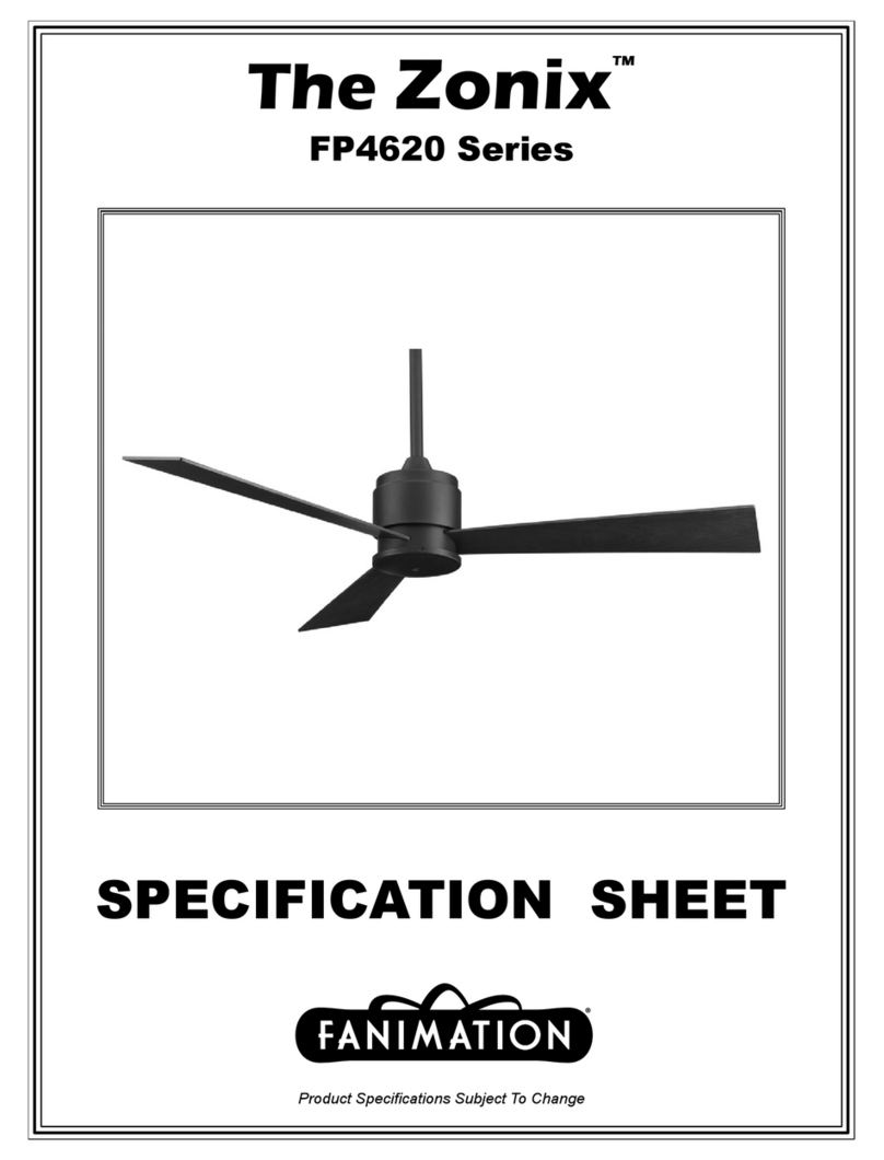 Fanimation Zonix FP4620 Series User manual