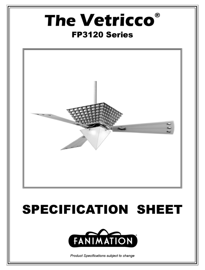 Fanimation Vetricco FP3120 Series User manual