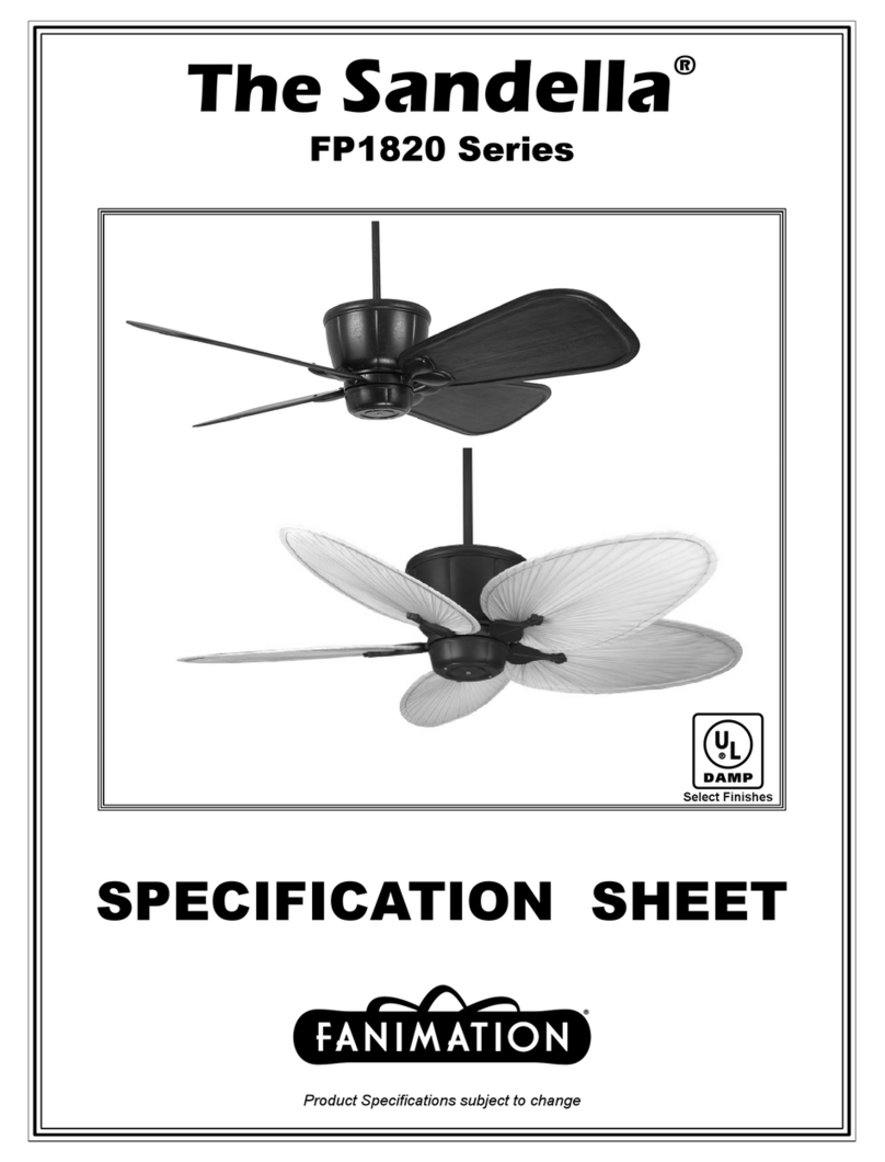 Fanimation Sandella FP1820 Series User manual