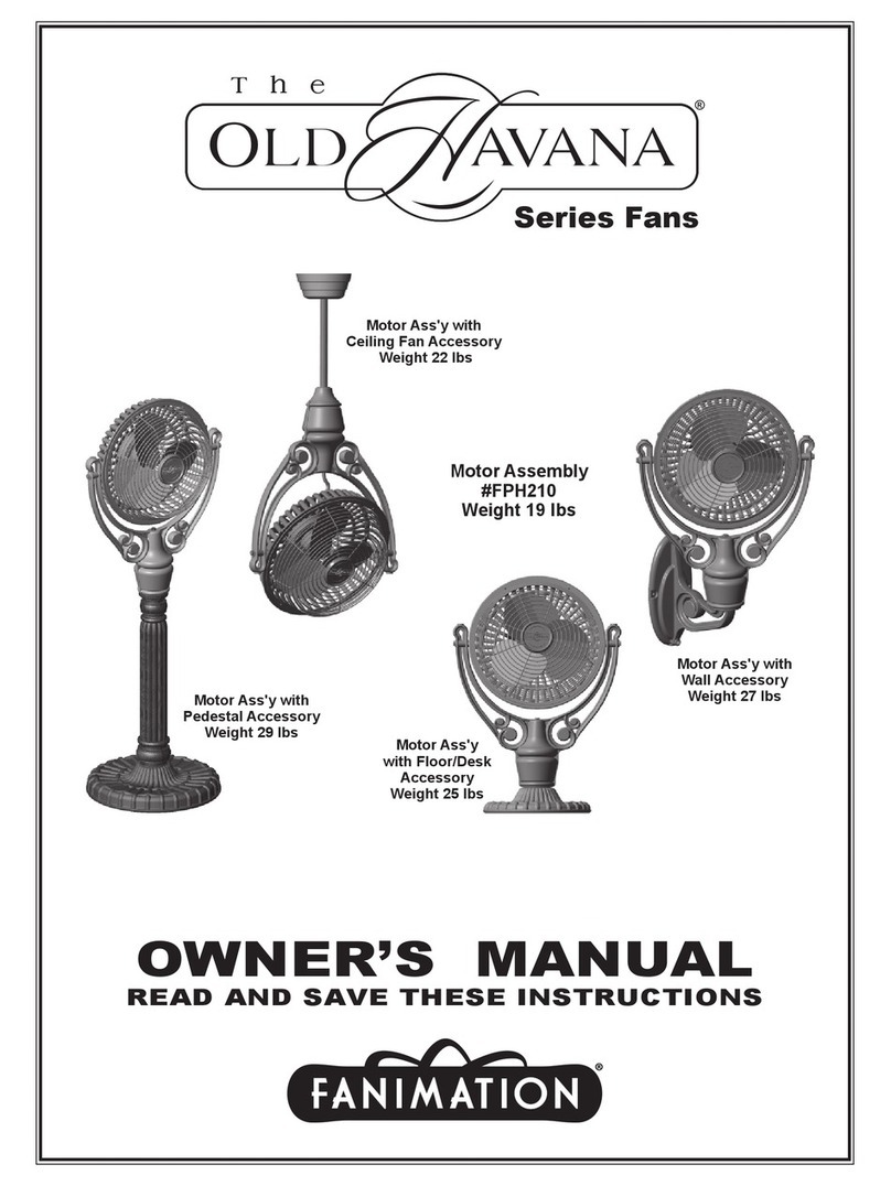 Fanimation Old Havana FPH210 owner's manual