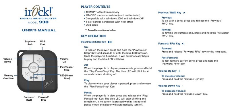 irock! Irock 930 User manual