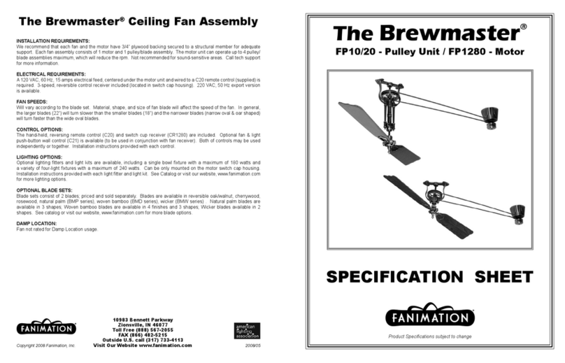 Fanimation Brewmaster FP10 Series User manual