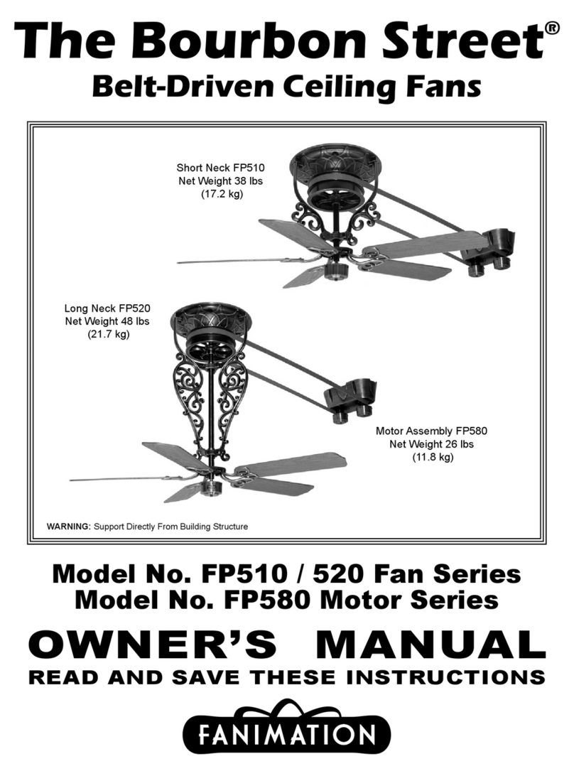 Fanimation Bourbon Street FP510 Series User manual