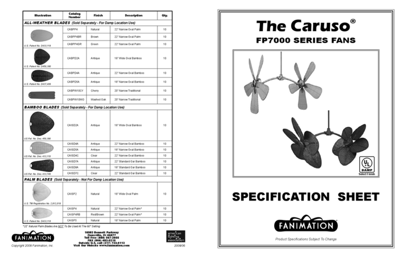 Fanimation The Caruso FP7000 Series User manual