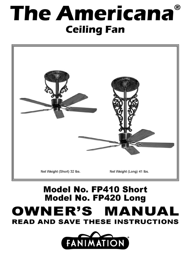 Fanimation Americana FP410 Series User manual