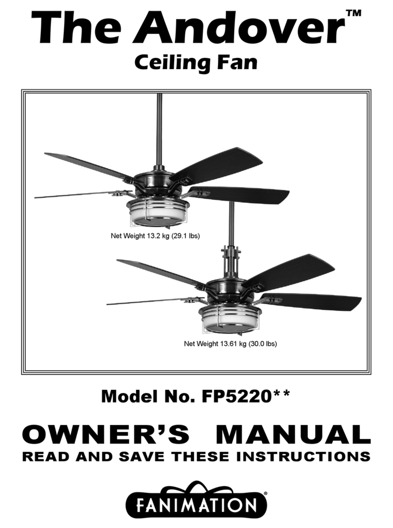 Fanimation Andover FP5220 Series owner's manual