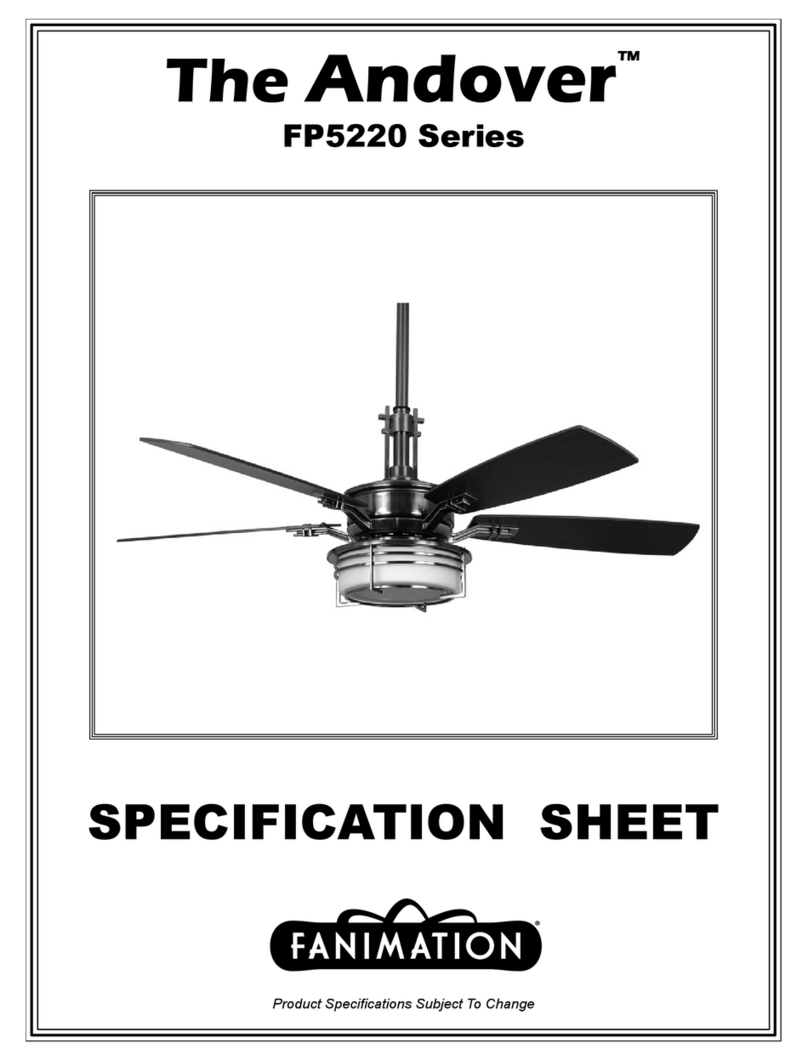 Fanimation Andover FP5220 Series Specification sheet