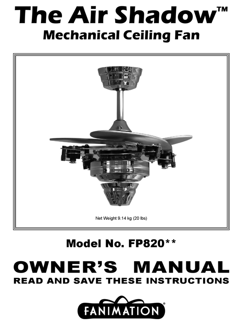 Fanimation Air Shadow FP820 Series User manual