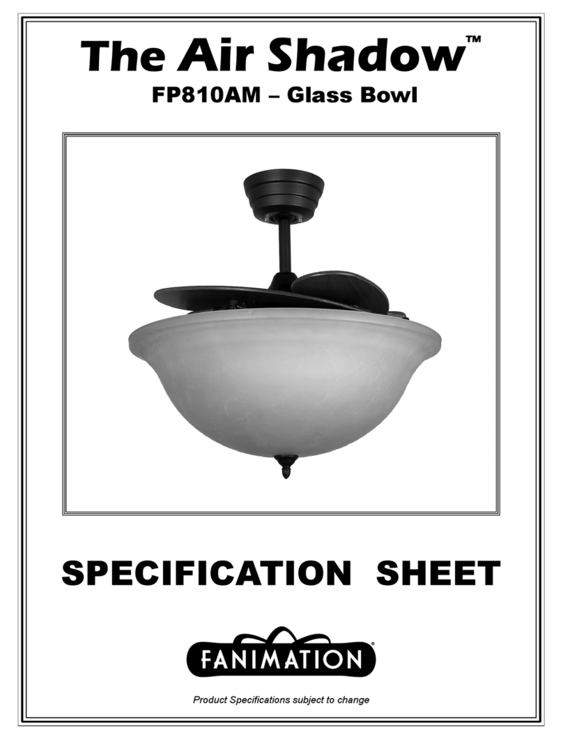 Fanimation Air Shadow FP810AM Specification sheet