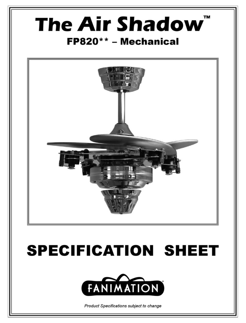 Fanimation Air Shadow FP820 Series User manual