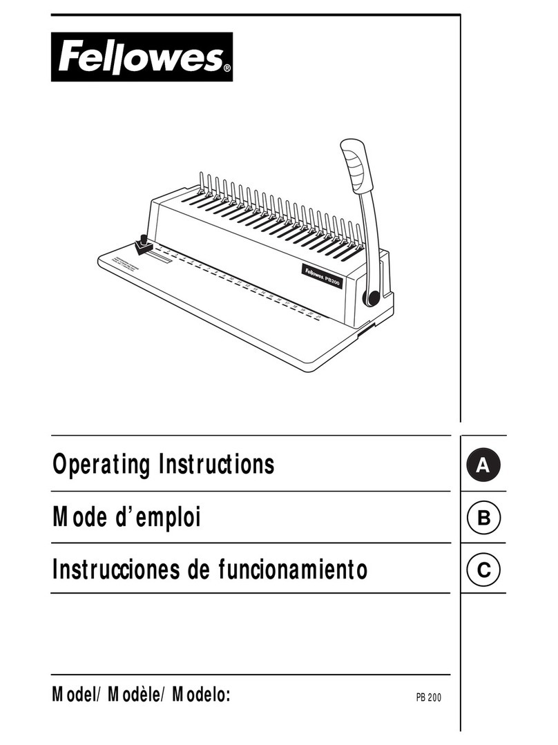 Fellowes PB200 operating instructions