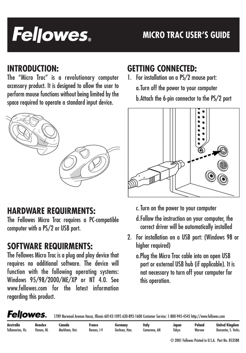 Fellowes Micro Trac user guide