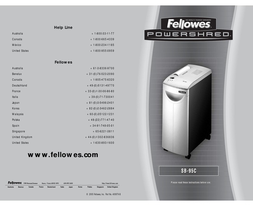 Fellowes Powershred SB-95C user guide