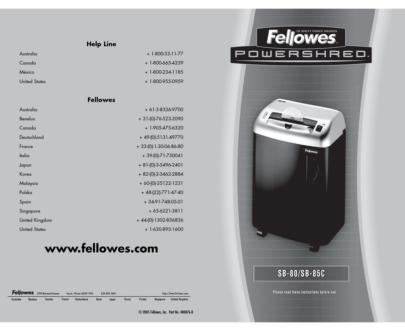 Fellowes Powershred SB-80 user guide