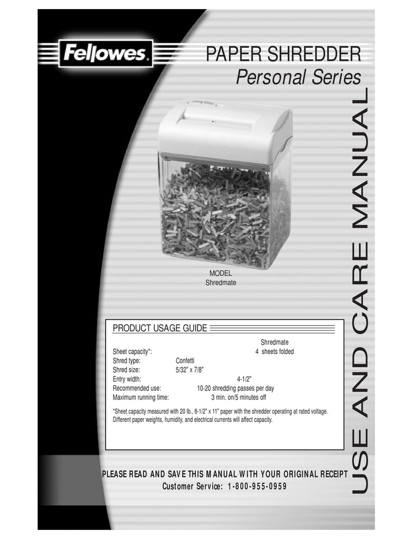 Fellowes Personal Shredmate User manual