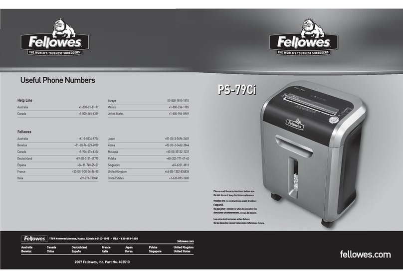 Fellowes PS-79Ci user guide