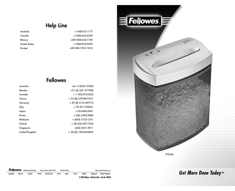 Fellowes POWERSHRED P70CM User manual