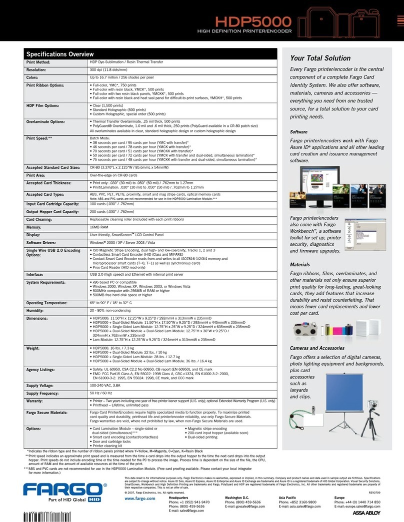 Fargo HDP5000 User manual