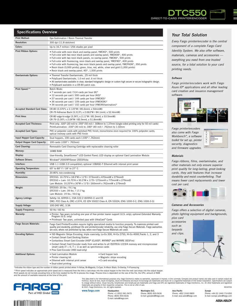 Fargo DTC550 User manual