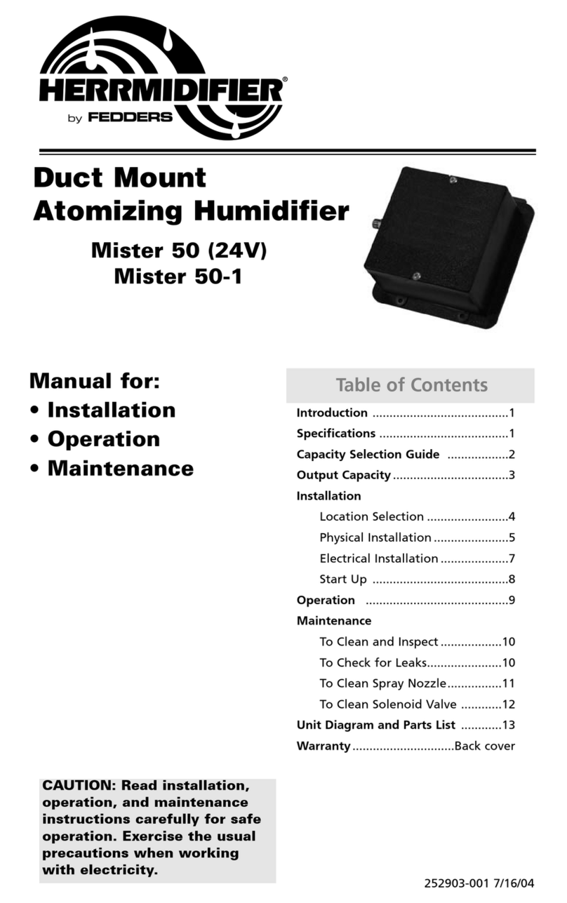 Fedders Herrmidifier Mister 50 User manual