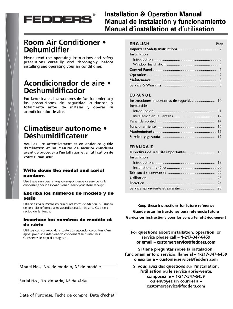 Fedders AEP09D2A User manual