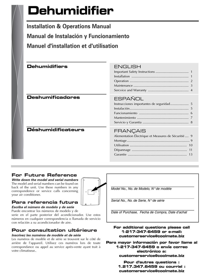 Fedders A7DH45B2A Installation and operation manual