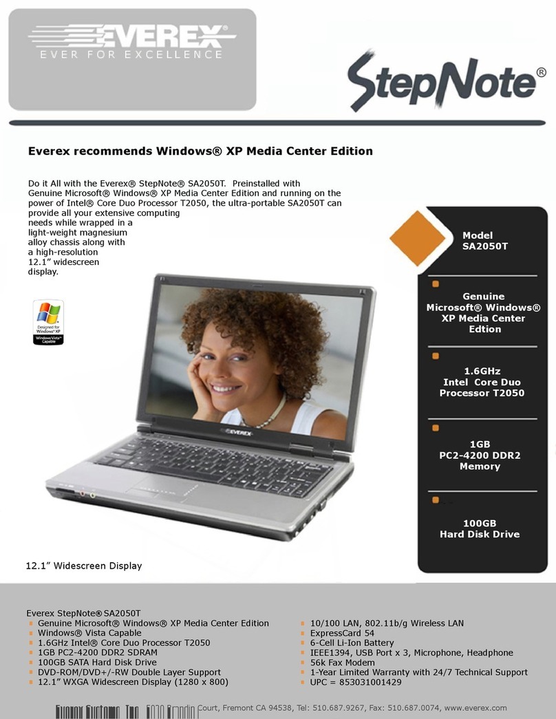 Everex StepNote SA2050T Specifications