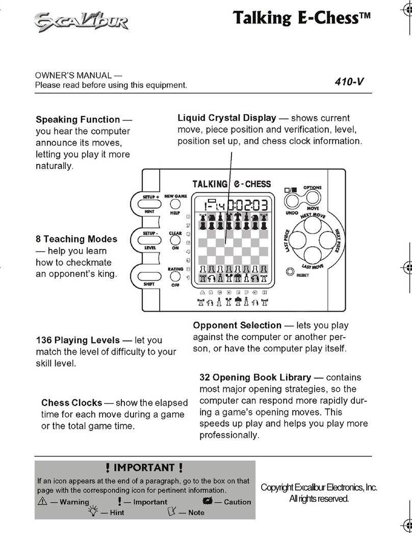 Excalibur 410-V User manual