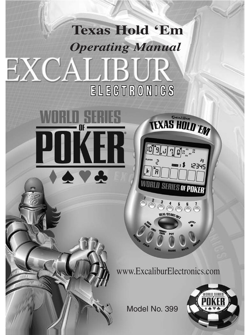 Excalibur 399 operating manual