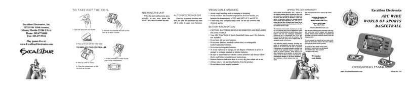 Excalibur 336 User manual