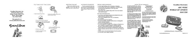 Excalibur 332 operating manual
