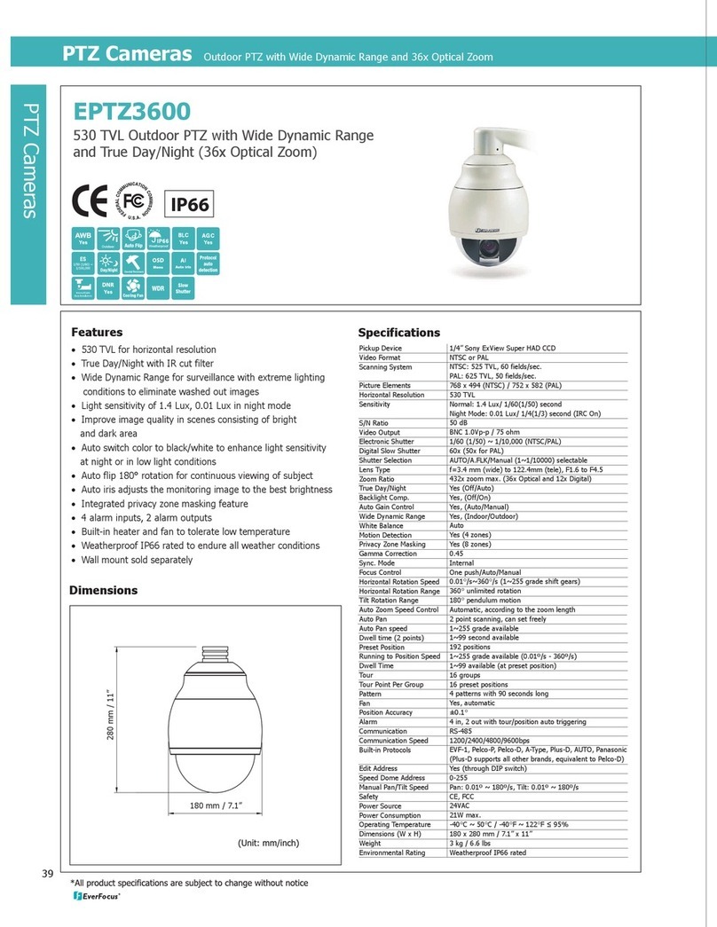 EverFocus EPTZ3600 User manual