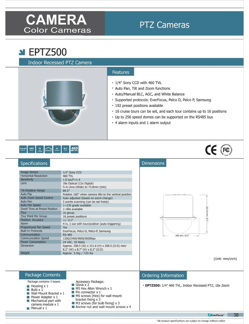 EverFocus Speed Dome EPTZ500 User manual