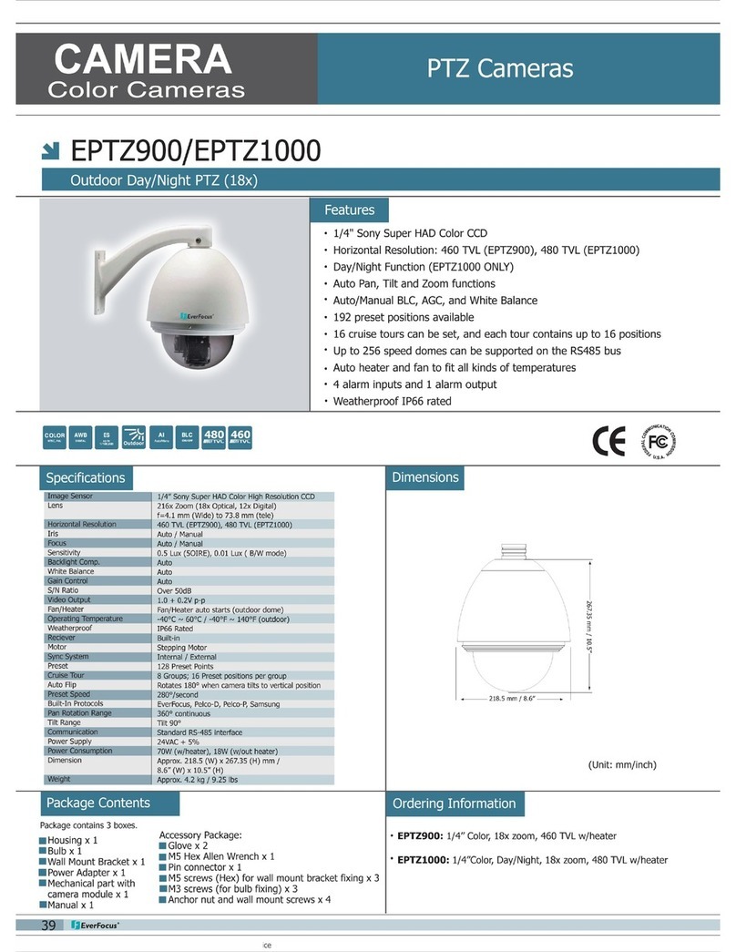 EverFocus Speed Dome EPTZ1000 User manual
