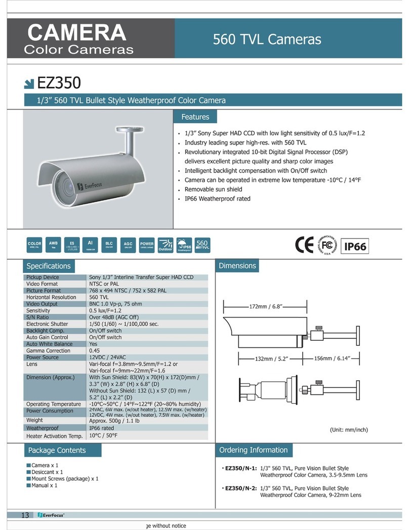 EverFocus EZ350 Specifications