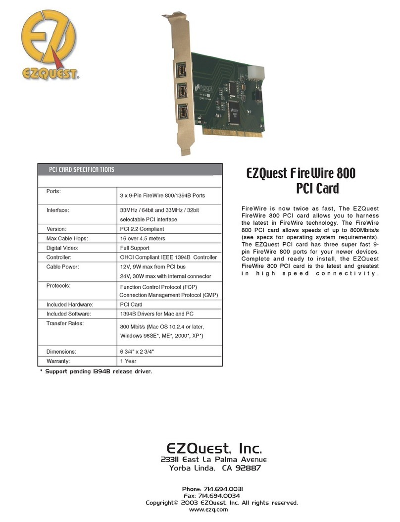 Ezquest A59999 Specification sheet