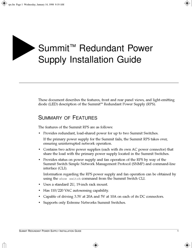 Extreme Networks RPS installation guide Extreme Networks RPS installation guide