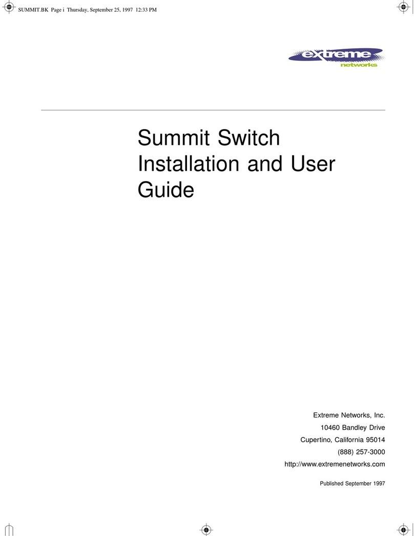 Extreme Networks Summit1 User manual