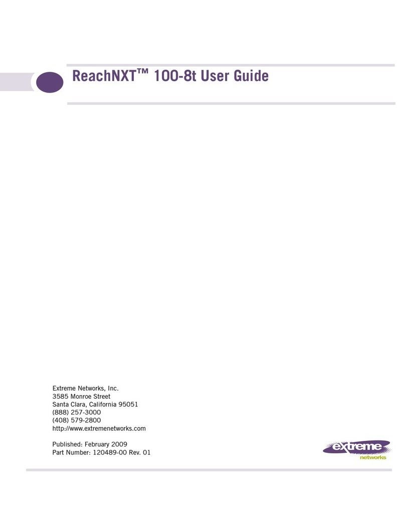 Extreme Networks ReachNXT 100-8t User manual Extreme Networks ReachNXT 100-8t User manual