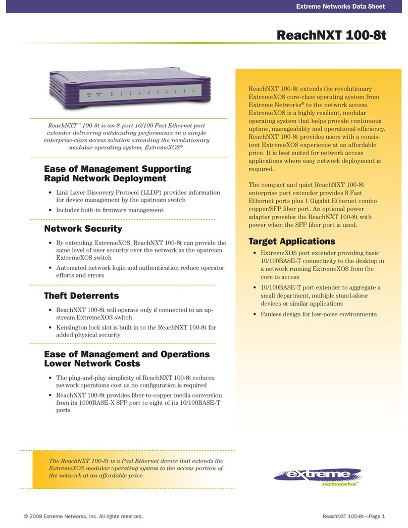 Extreme Networks ReachNXT 100-8t User manual