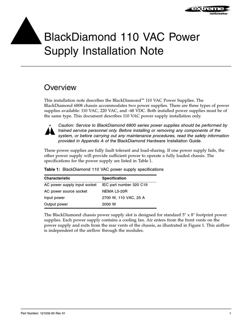 Extreme Networks BlackDiamond 6800 User manual