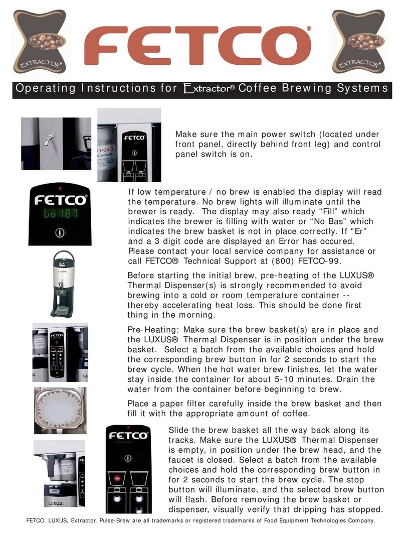 Fetco CBS-2051E User manual