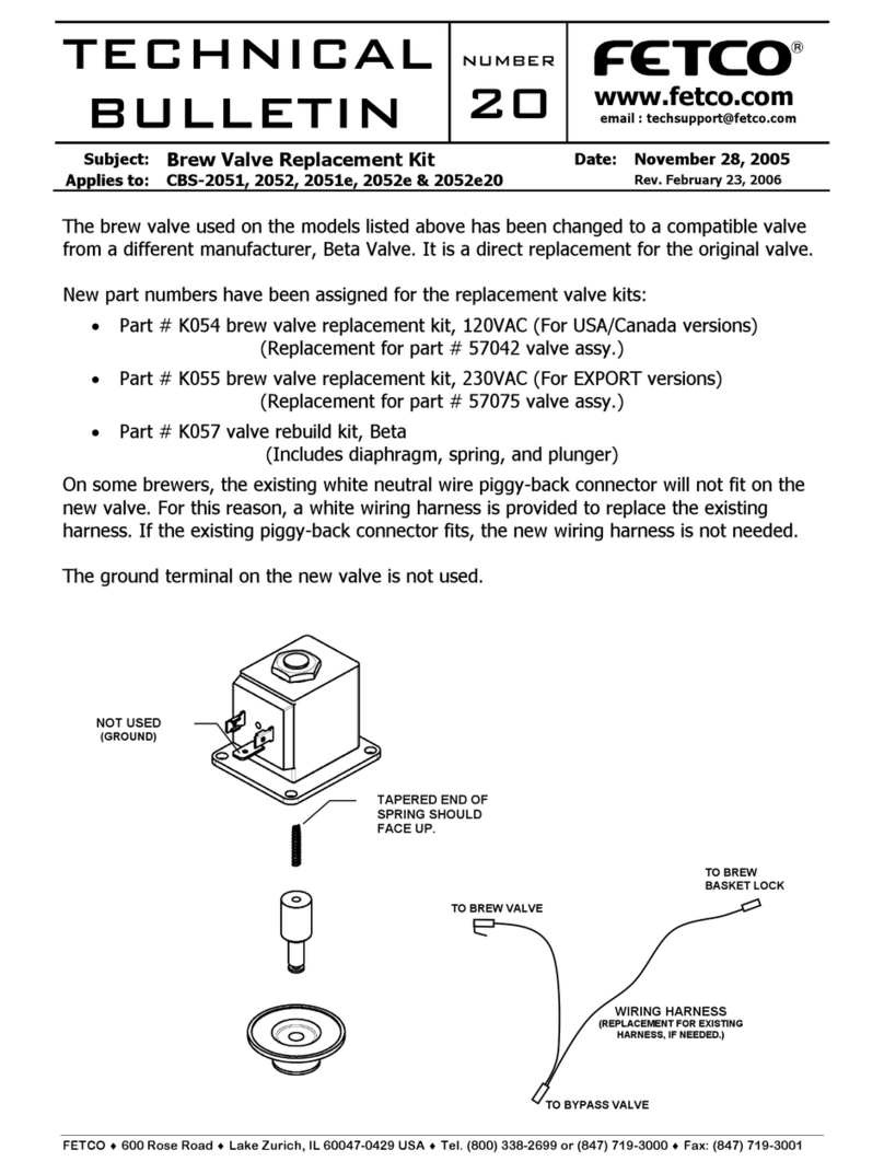 Fetco Extractor CBS-2051 Service manual