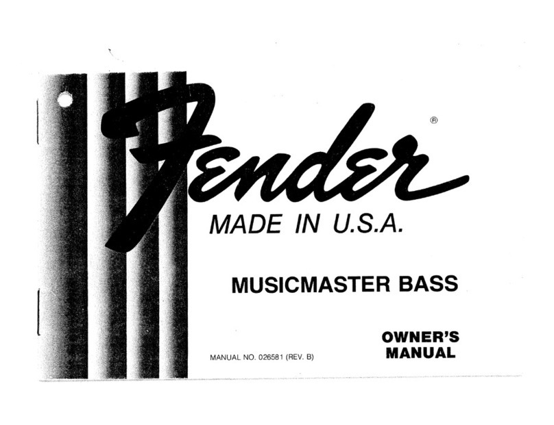 Fender Musicmaster Bass owner's manual