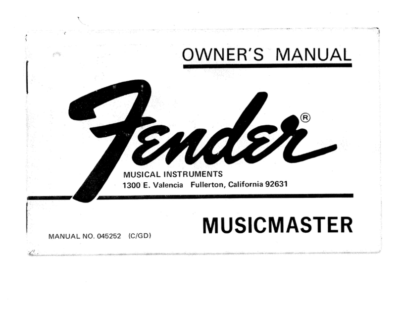 Fender Musicmaster Bass User manual