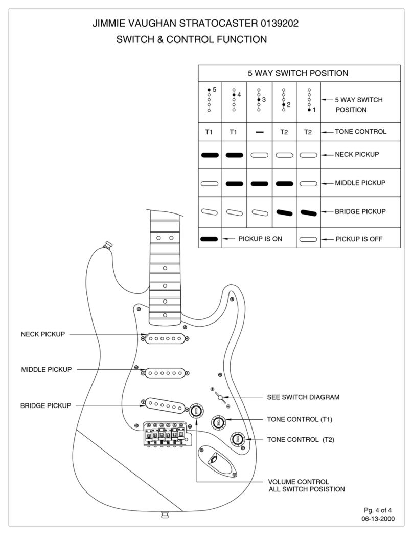 Fender Jimmie Vaughan Tex Mex Strat Instruction and safety manual Fender Jimmie Vaughan Tex Mex Strat Instruction and safety manual