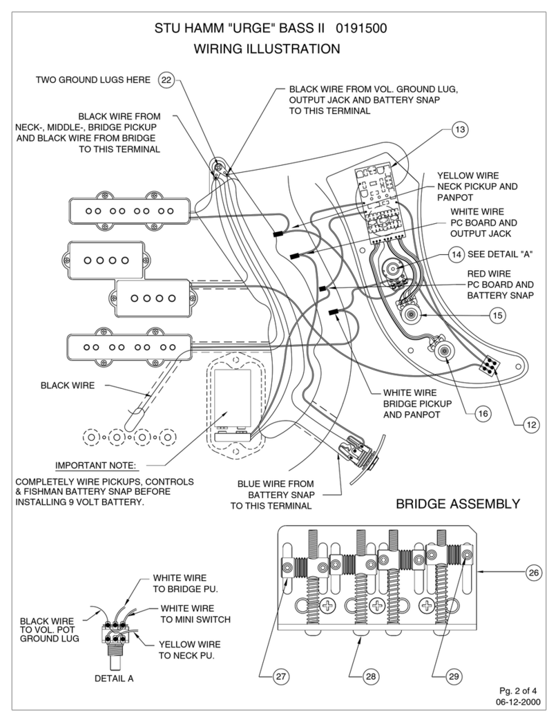 Fender Stu Hamm Urge Bass II Wiring diagram