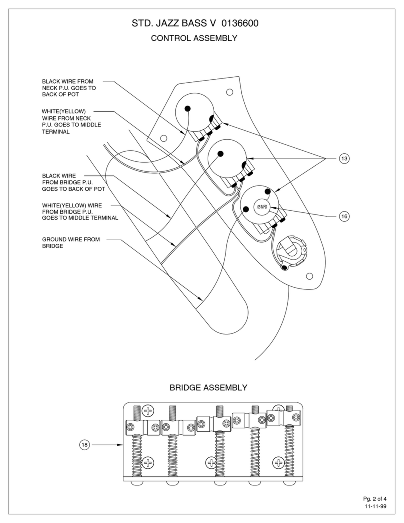 Fender Standard Jazz Bass V User manual Fender Standard Jazz Bass V User manual