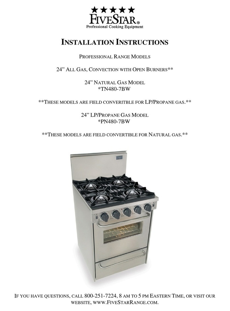 FiveStar TTN480-7BW installation instructions